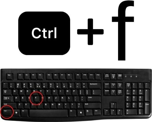 control F keyboard shortcut example to find non-toxic cookware easily