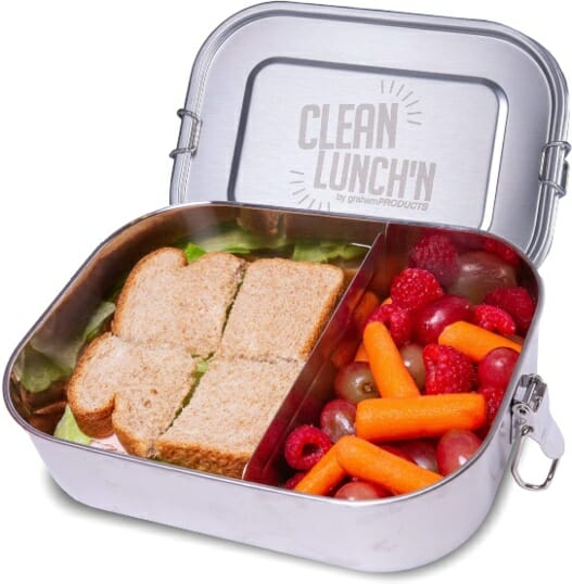 OCTRA Lunch Box for Kids, Lunch Box for Kids – Leak Proof 4 Compartment  Insulated Lunch Box Stainless Steel Tiffin Box for Boys, Girls, School 