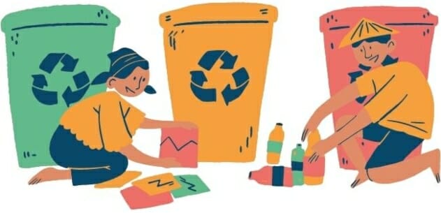 separating trash properly graphic